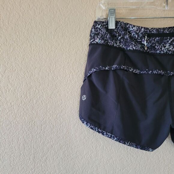 Lululemon Run Speed Shorts 6 Stretchy Lined Black Rocky Sand Dune Toothpaste - Picture 9 of 10